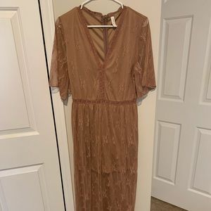 Dusty Rose Romper Maxi